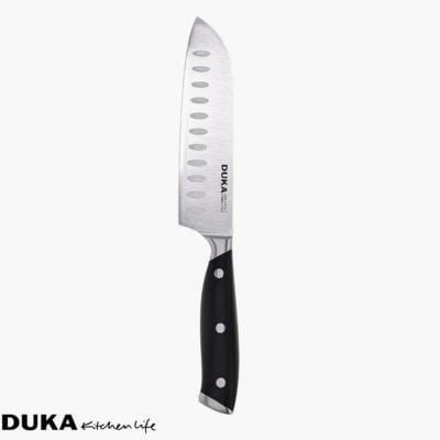 Nóż santoku DUKA VARDA czarny stal nierdzewna