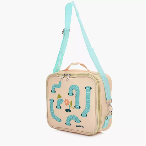 Torba termiczna na lunch robak DUKA MINI 22x19x8 cm żółta zielona