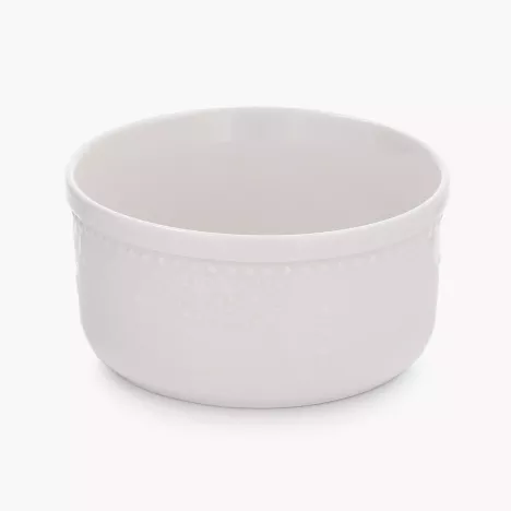 Kokilka okrągła ramekin DUKA LACE 10 cm biała porcelanowa