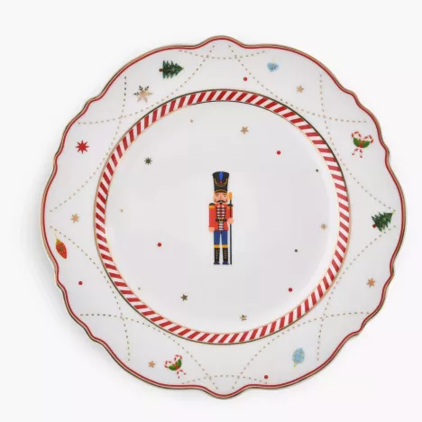 Talerz świąteczny dziadek do orzechów DUKA LYCKLIG 20 cm porcelanowy