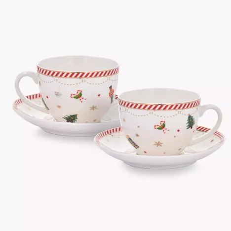 Filiżanki świąteczne DUKA LYCKLIG 200 ml 2 szt. porcelanowe