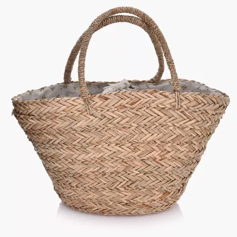 Torba pleciona kosz plażowy DUKA PICKNICK 48x19 cm brązowa