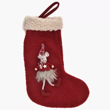 Skarpeta świąteczna mysz DUKA LILLIPUT 34 cm czerwona