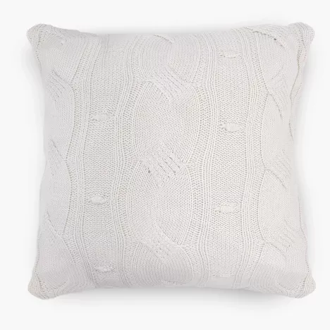 Poduszka dekoracyjna DUKA JULIG 50x50 cm biała bawełniana