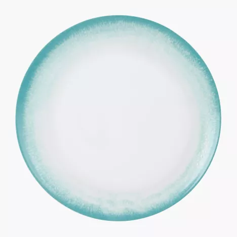 Talerz obiadowy DUKA SOLVIND 27.5 cm niebieski biały porcelanowy