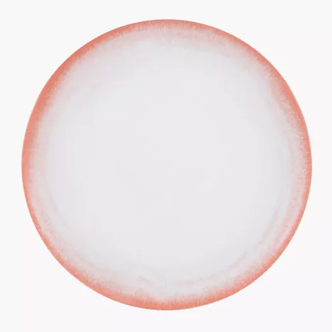 Talerz obiadowy DUKA SOLVIND 27.5 cm różowy biały porcelanowy