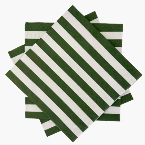 Serwetki w paski DUKA RANDIG 33x33 cm białe zielone