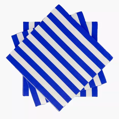Serwetki w paski DUKA RANDIG 33x33 cm białe niebieskie