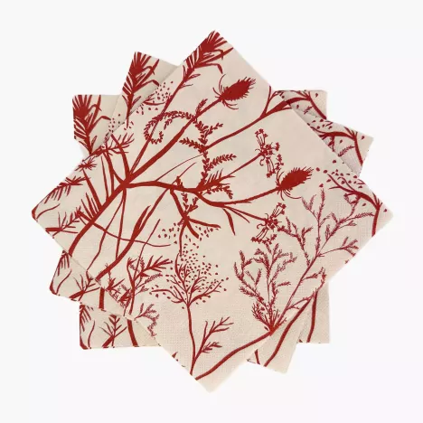 Serwetki papierowe DUKA GABRIELA FUENTE 33x33cm 20 szt. beżowe bordowe