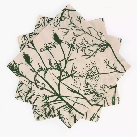 Serwetki papierowe GABRIELA FUENTE 33x33cm 20 szt. beżowe zielone
