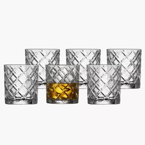 Szklanki do whisky LYNGBY DIAMOND 6 szt. 350 ml szklane