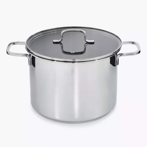 Garnek z pokrywą BERGHOFF HELIX 26 cm 10 l srebrny stalowy