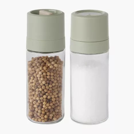 Zestaw młynków do soli i pieprzu BERGHOFF BALANCE SAGE 2 szt. szklany