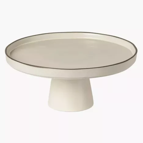 Patera na nóżce COSTA NOVA STACKED ORGANIC 27 cm piaskowa kamionkowa