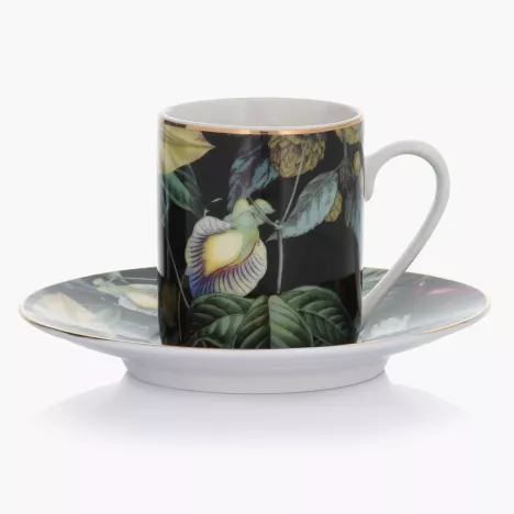 Filiżanka do espresso ze spodkiem DUKA JUL BLOM 90 ml porcelanowa