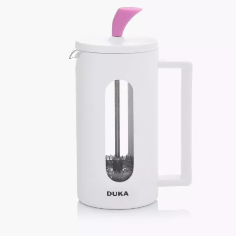 Zaparzacz do kawy French Press DUKA KNOBB 350 ml biały różowy