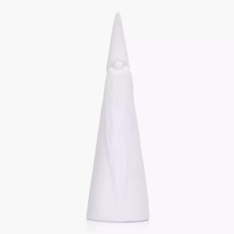 Lampka świąteczna gnom DUKA KRISTALLER 26 cm biała porcelana