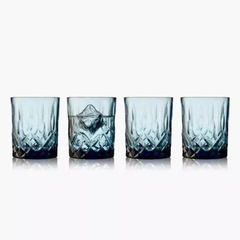 Szklanki do whisky LYNGBY SORRENTO 4 szt. 320 ml niebieskie