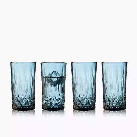 Szklanki wysokie LYNGBY SORRENTO 4 szt. 380 ml niebieskie