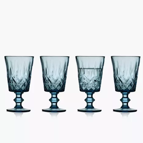 Kieliszki do wina LYNGBY SORRENTO 4 szt. 290 ml niebieskie