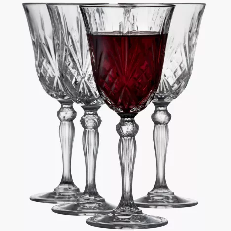 Kieliszki do czerwonego wina LYNGBY MELODIA 270 ml 4 szt. szkło kryształowe