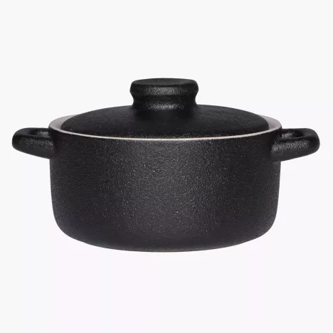 Mini garnek ceramiczny z pokrywką ROBUSTE MAKU 0,38 L 12 cm