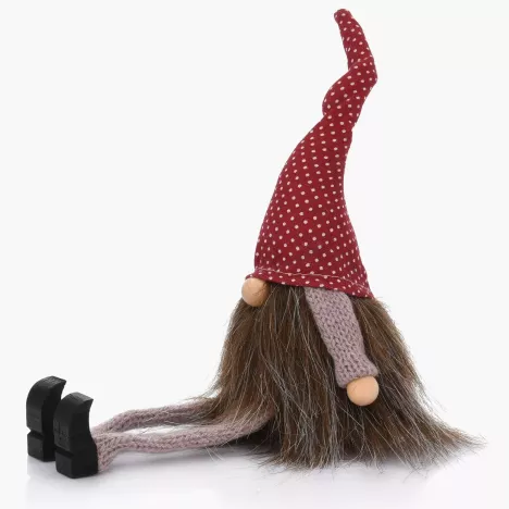 Skrzat gnom świąteczny skandynawski kropki DUKA NISSE 25 cm czerwony