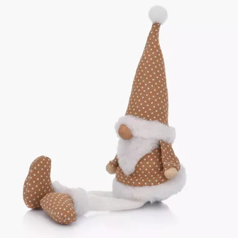 Skrzat gnom świąteczny skandynawski kropki DUKA NISSE 25 cm beżowy