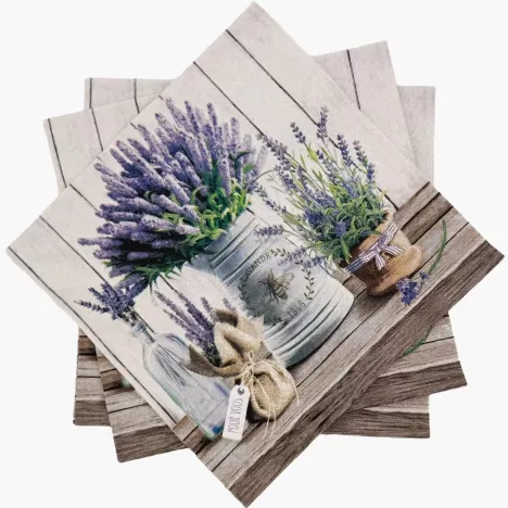 Serwetki papierowe PAW Lavender in Bucket 33x33 cm 20 szt fioletowe