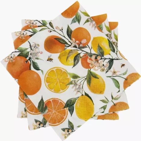 Serwetki papierowe PAW Citrus with bees 33x33 cm 20 szt wielokolorowe