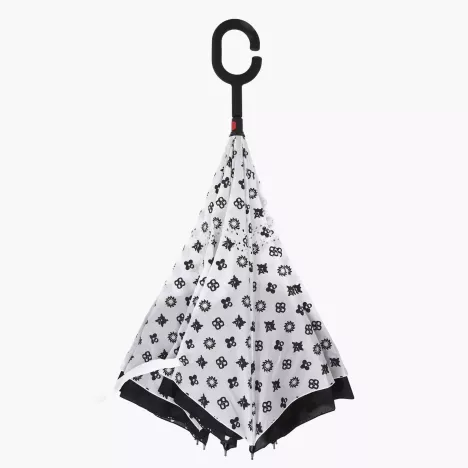 Parasol odwrócony przeciwdeszczowy DUKA REGN 108 cm biały czarny poliester