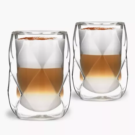Komplet szklanek z podwójną ścianką VIALLI DESIGN GEO 2 szt. 350 ml