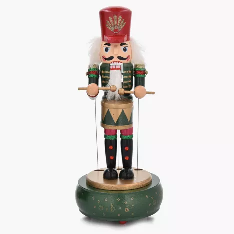 Dekoracja świąteczna dziadek do orzechów pozytywka DUKA LUCAS 30,5 cm