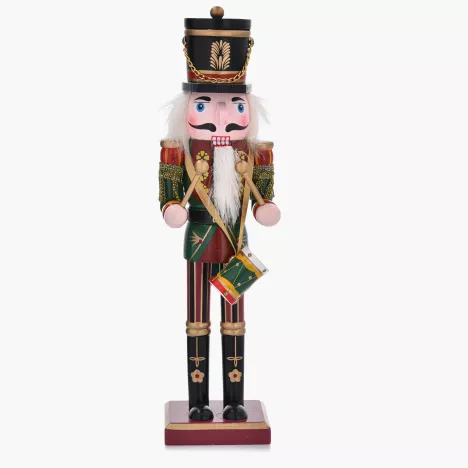 Dekoracja świąteczna dziadek do orzechów bębenek DUKA LUCAS 30.5 cm