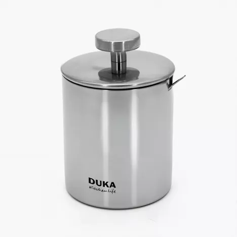 Cukiernica z łyżeczką DUKA BARISTA srebrna stalowa