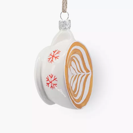 Bombka szklana filiżanka capucino NORDLJUS 9 cm