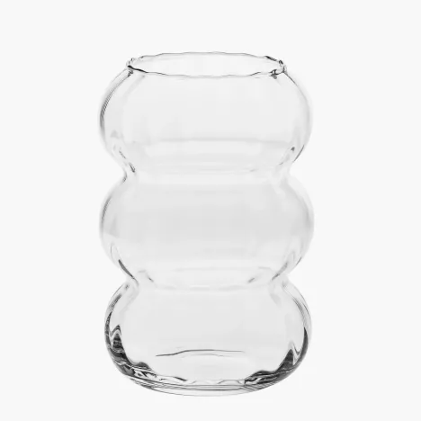 Wazon bąbelkowy KROSNO 26,5 cm transparentny