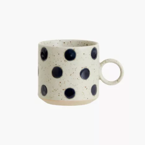 Filiżanka w kropki NORDAL GRAINY 270ml biała