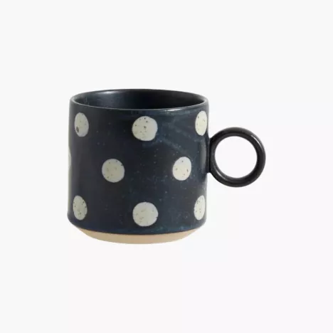Filiżanka w kropki NORDAL GRAINY 270ml granatowa