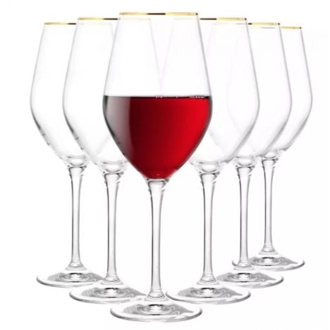Kieliszki do wina KROSNO SPLENDOUR GOLD 6 szt. 460 ml