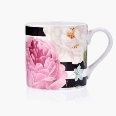 Kubek róża DUKA FLINGOR 380 ml biały różowy porcelana