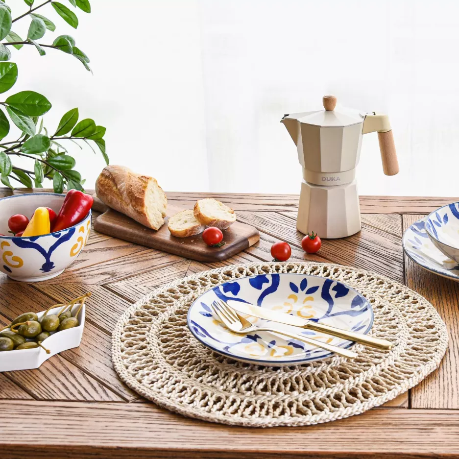 Filiżanka ze spodkiem DUKA ANDALUSIA 250 ml kremowa ceramiczna