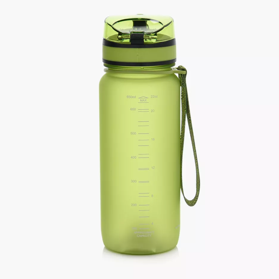 Butelka na wodę z sitkiem DUKA SPORTING 650 ml zielona limonkowa