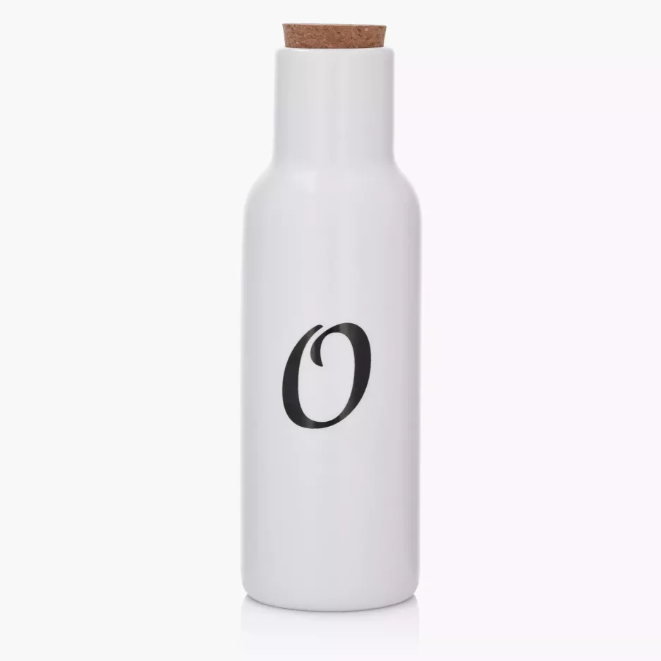 Zestaw 2 butelek do oliwy i octu DUKA OLJA 300 ml biały porcelana