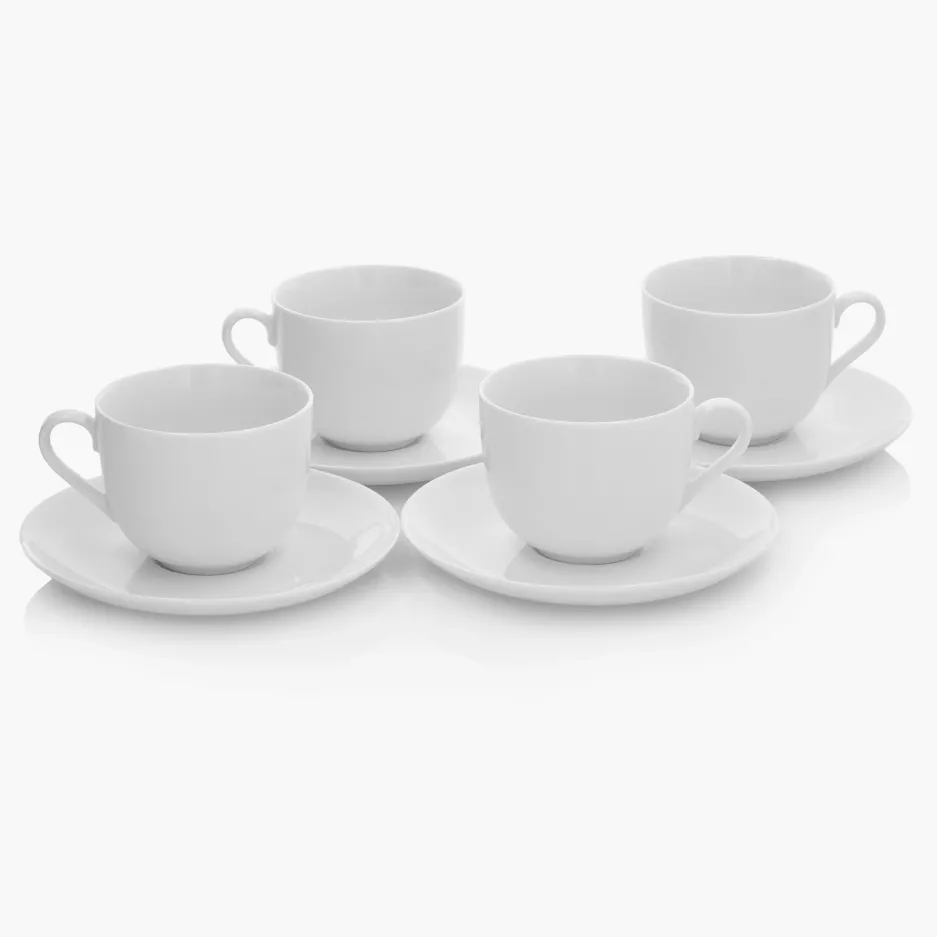 Zestaw filiżanek ze spodkami DUKA FELICIA 8 el. 200 ml porcelanowy