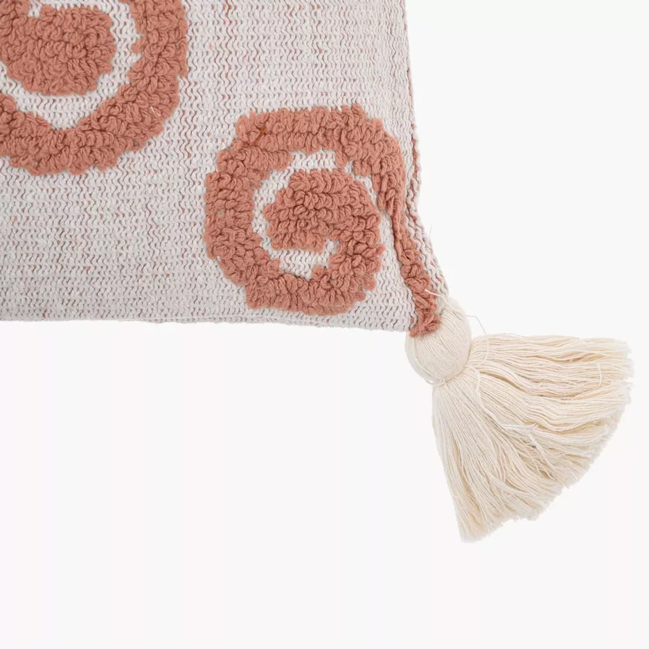 Poduszka dekoracyjna DUKA SORBET 50x50 cm biała różowa bawełniana