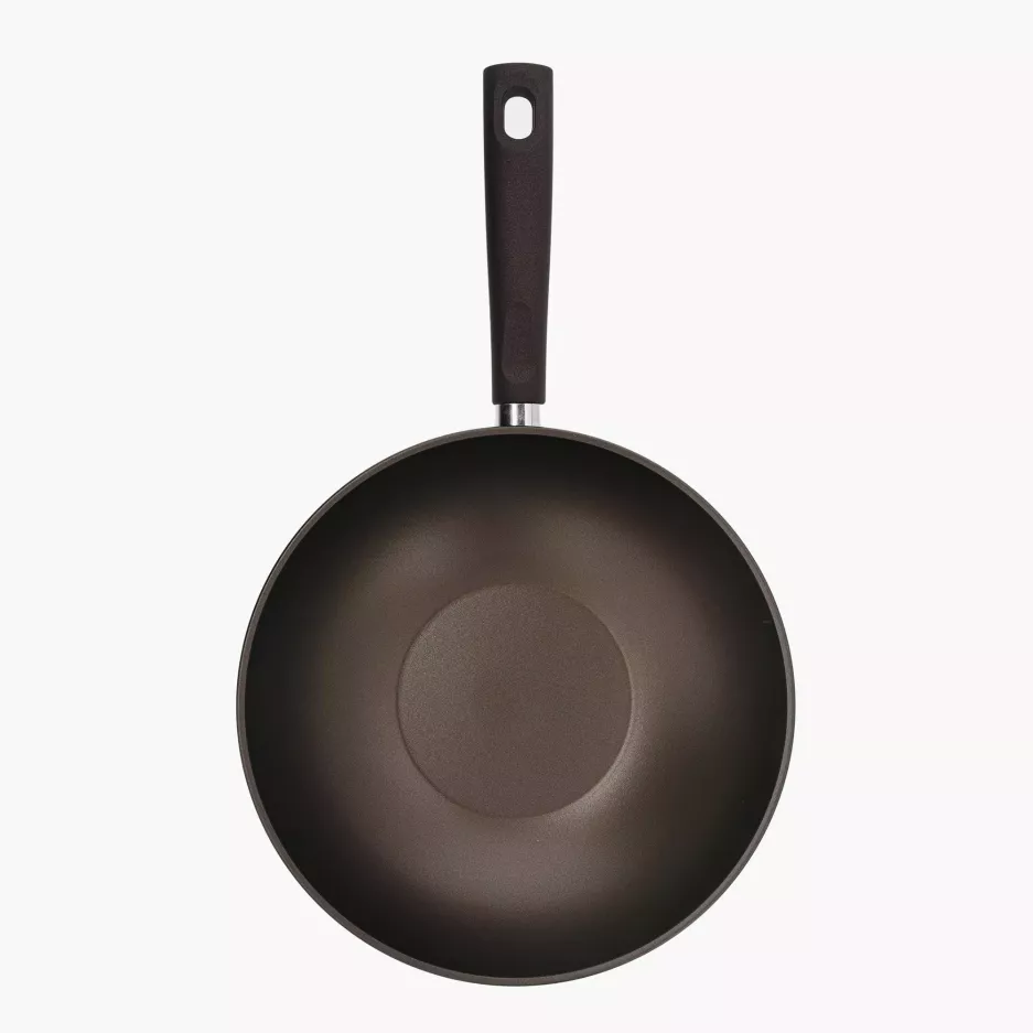 Wok z powłoką oliwną DUKA OLLI EXTRA 28 cm oliwkowy szary