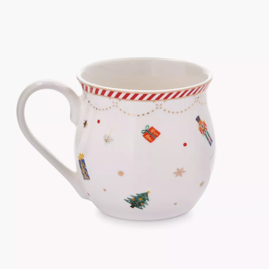 Kubek świąteczny DUKA LYCKLIG 500 ml biały porcelanowy