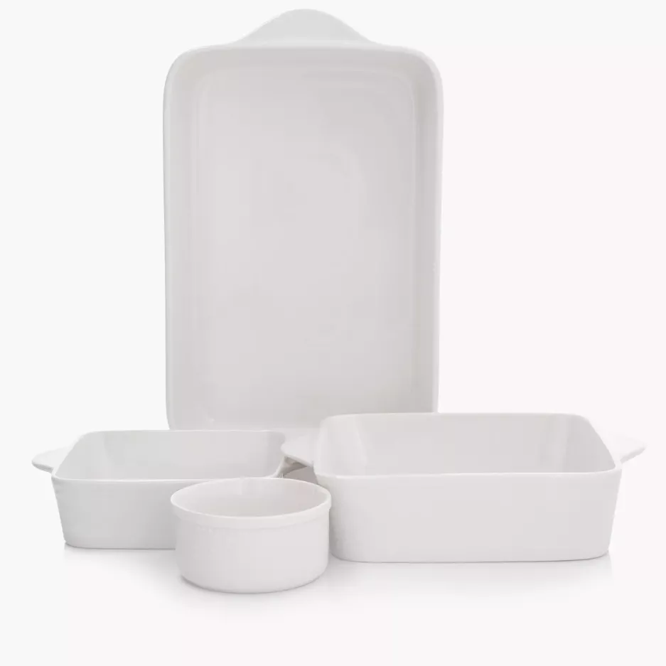 Kokilka okrągła ramekin DUKA LACE 10 cm biała porcelanowa