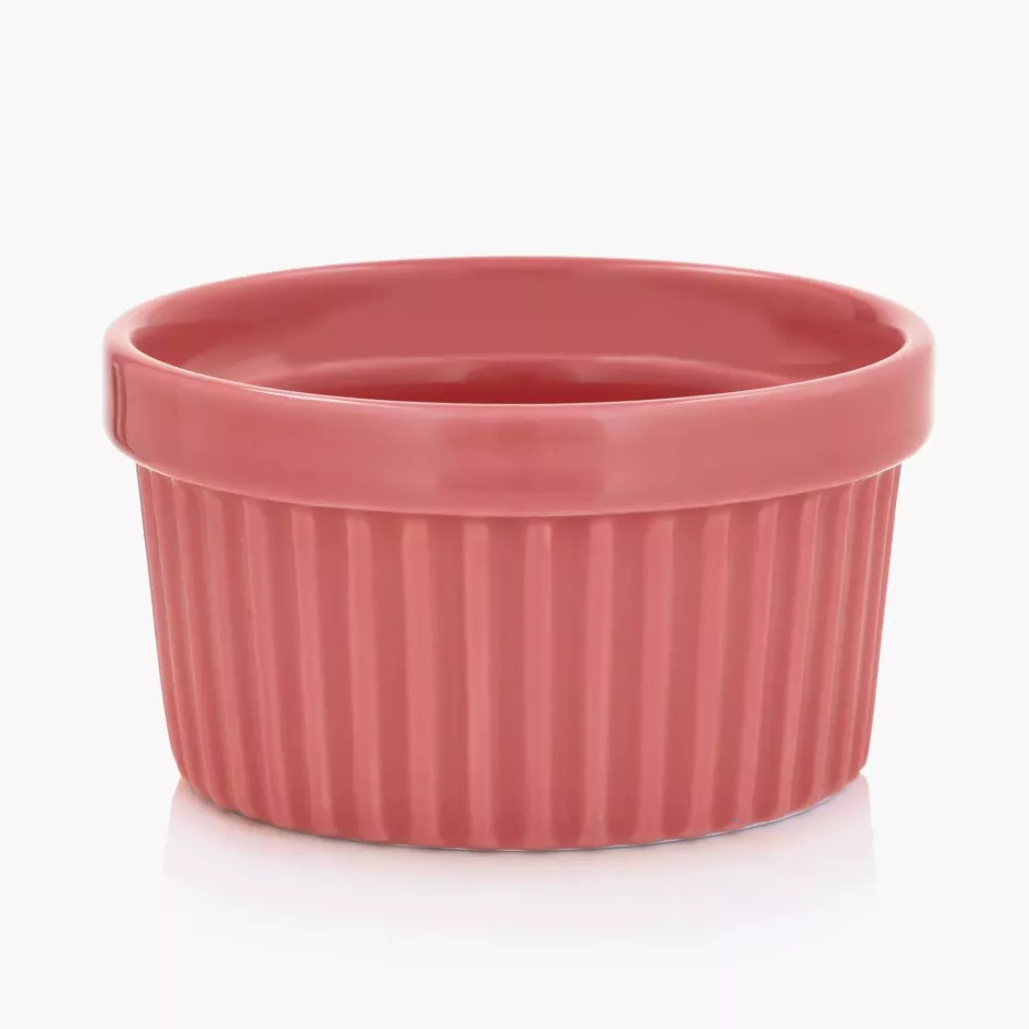 Kokilka okrągła ramekin DUKA PUFF 2.0 10 cm koralowa kamionkowa